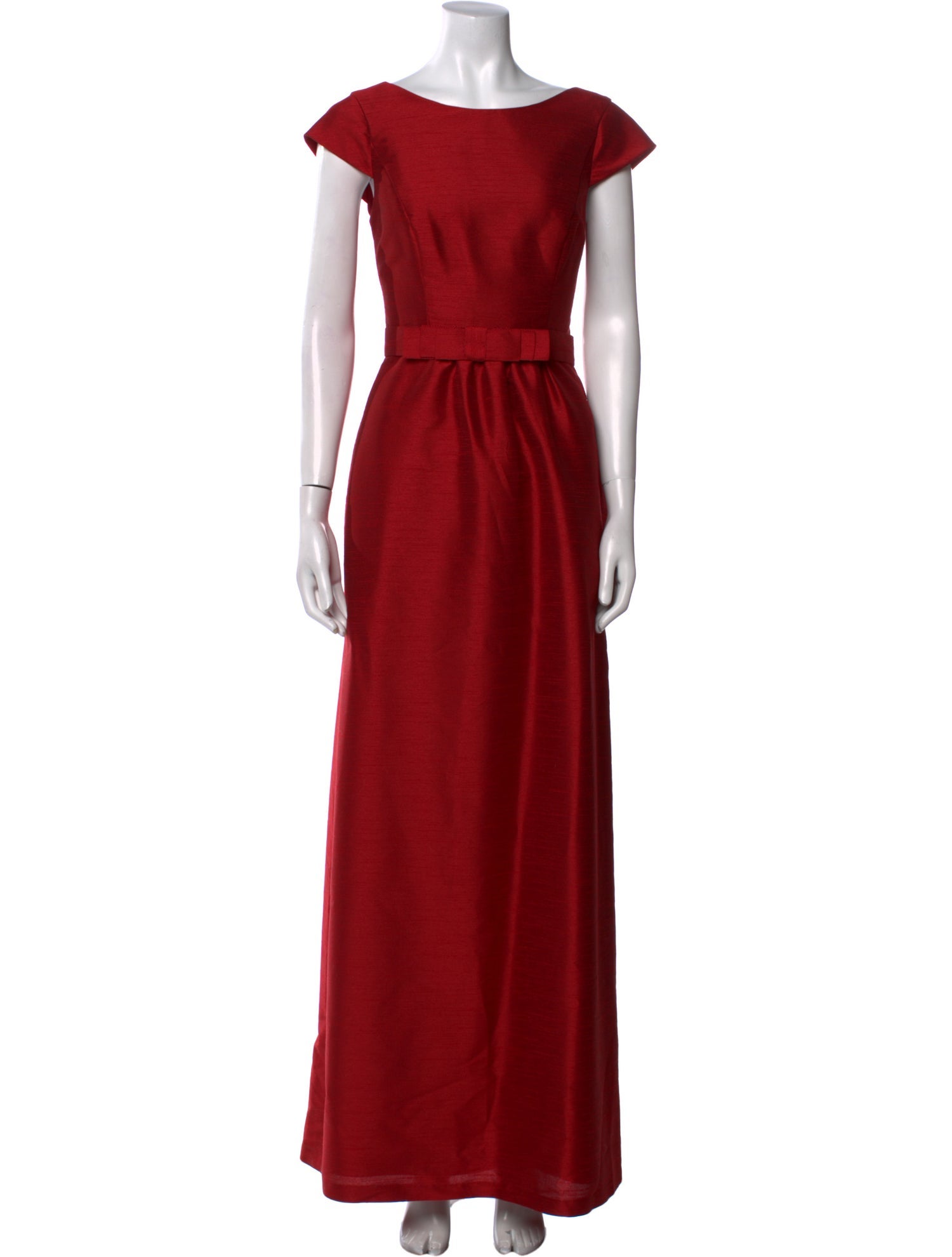 Alfred Sung Bateau Neckline Long Dress