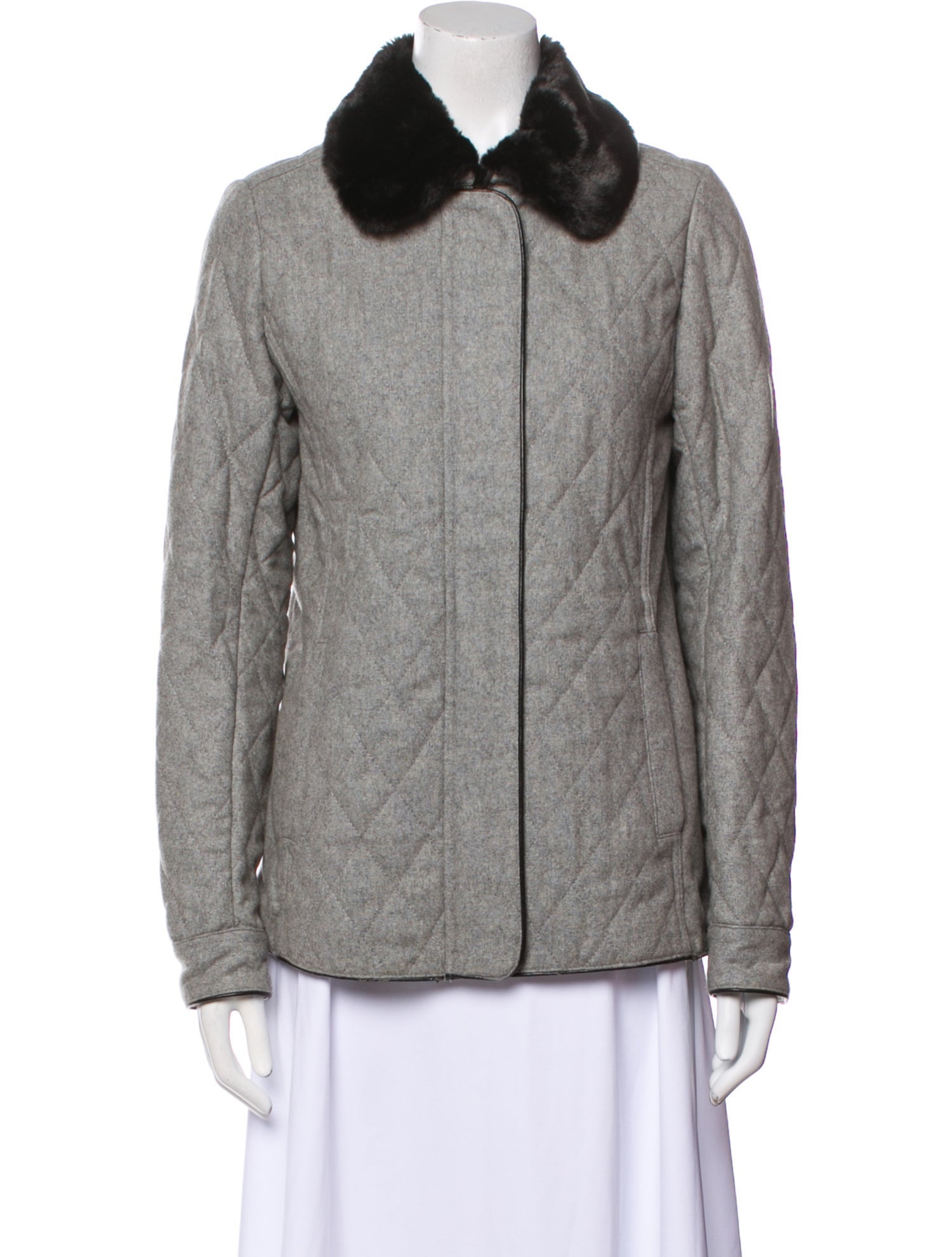 Alfred Sung Wool Faux Fur Jacket