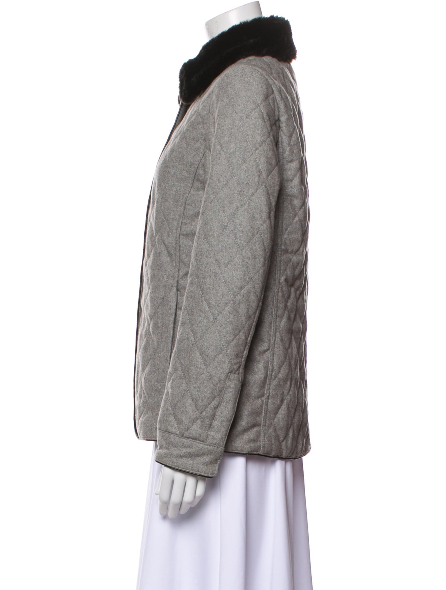 Alfred Sung Wool Faux Fur Jacket