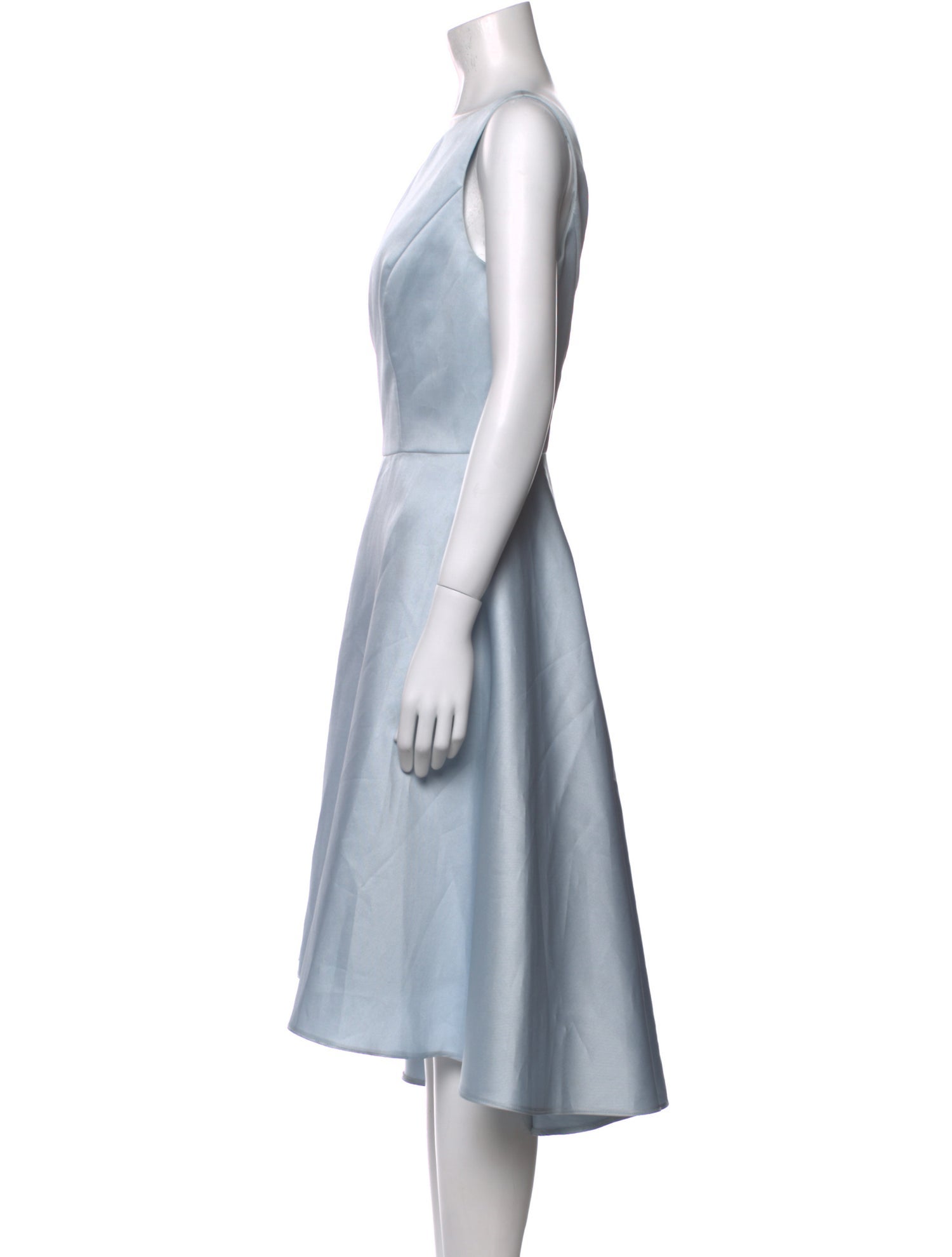 Alfred Sung Bateau Neckline Midi Length Dress