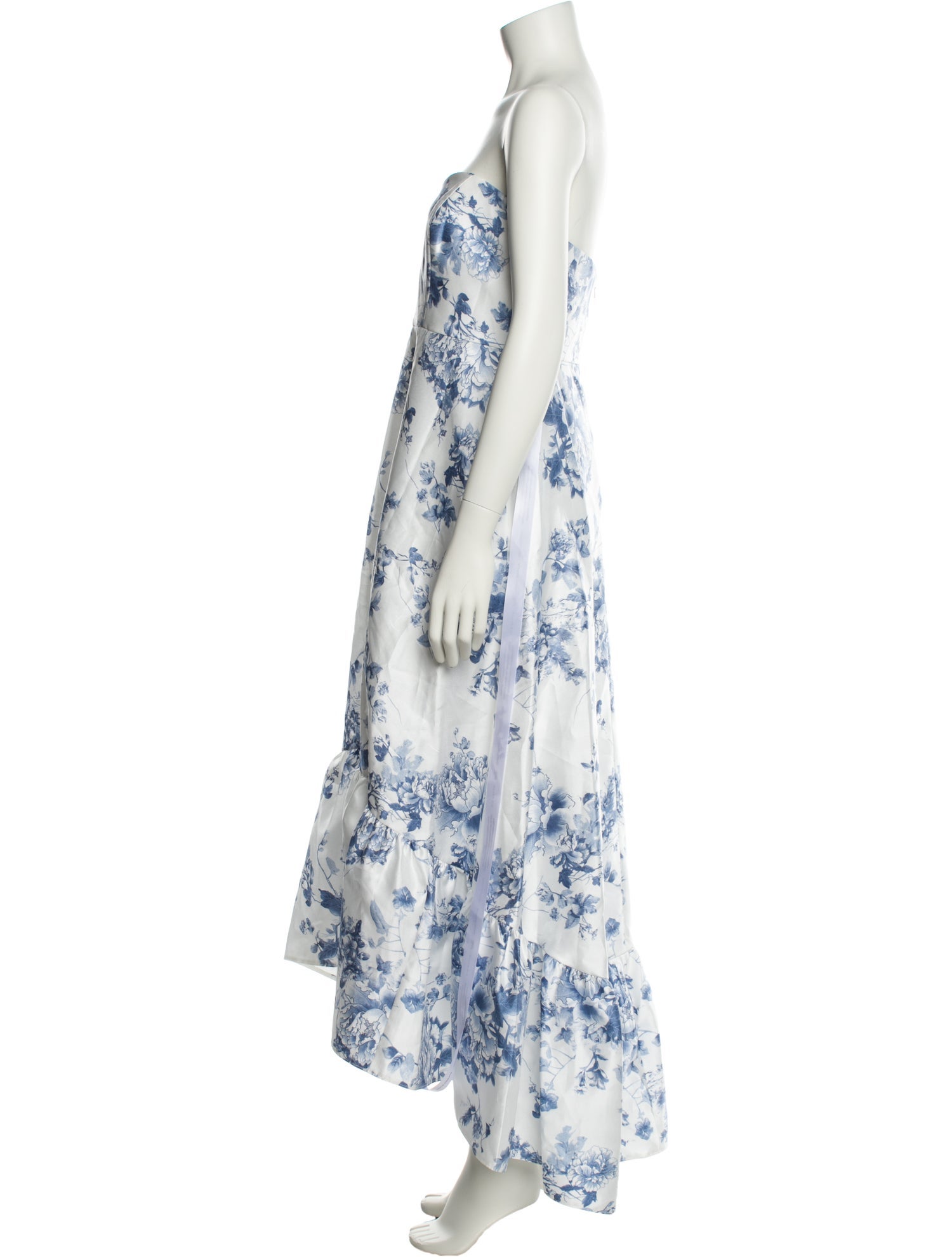 Alfred Sung Floral Print Long Dress
