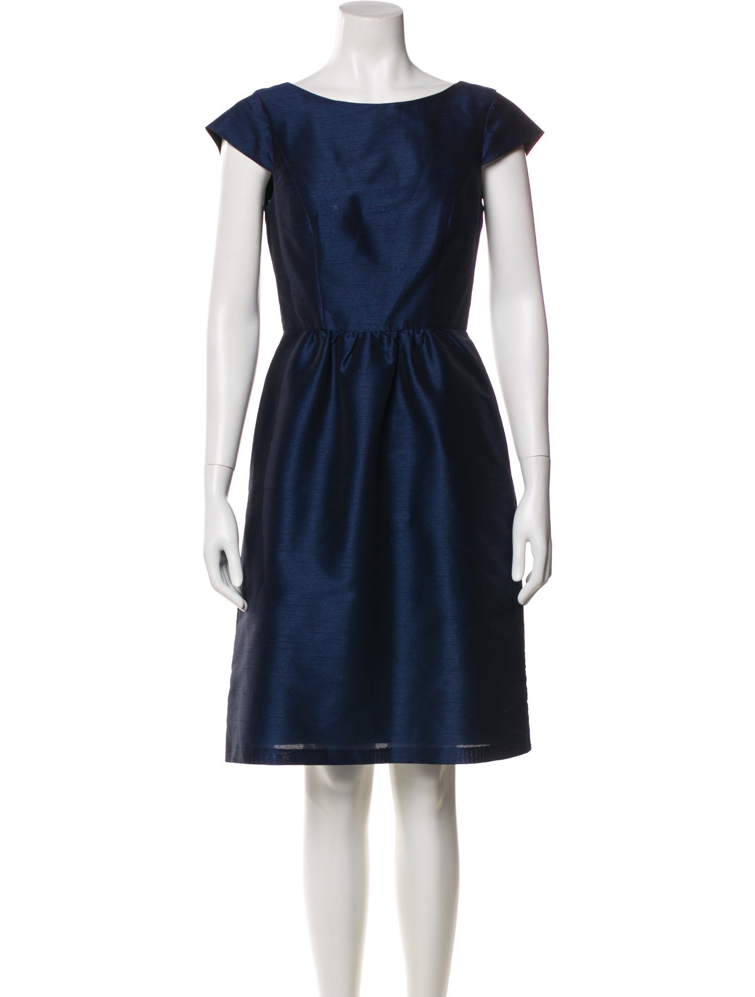 Alfred Sung Bateau Neckline Knee-Length Dress