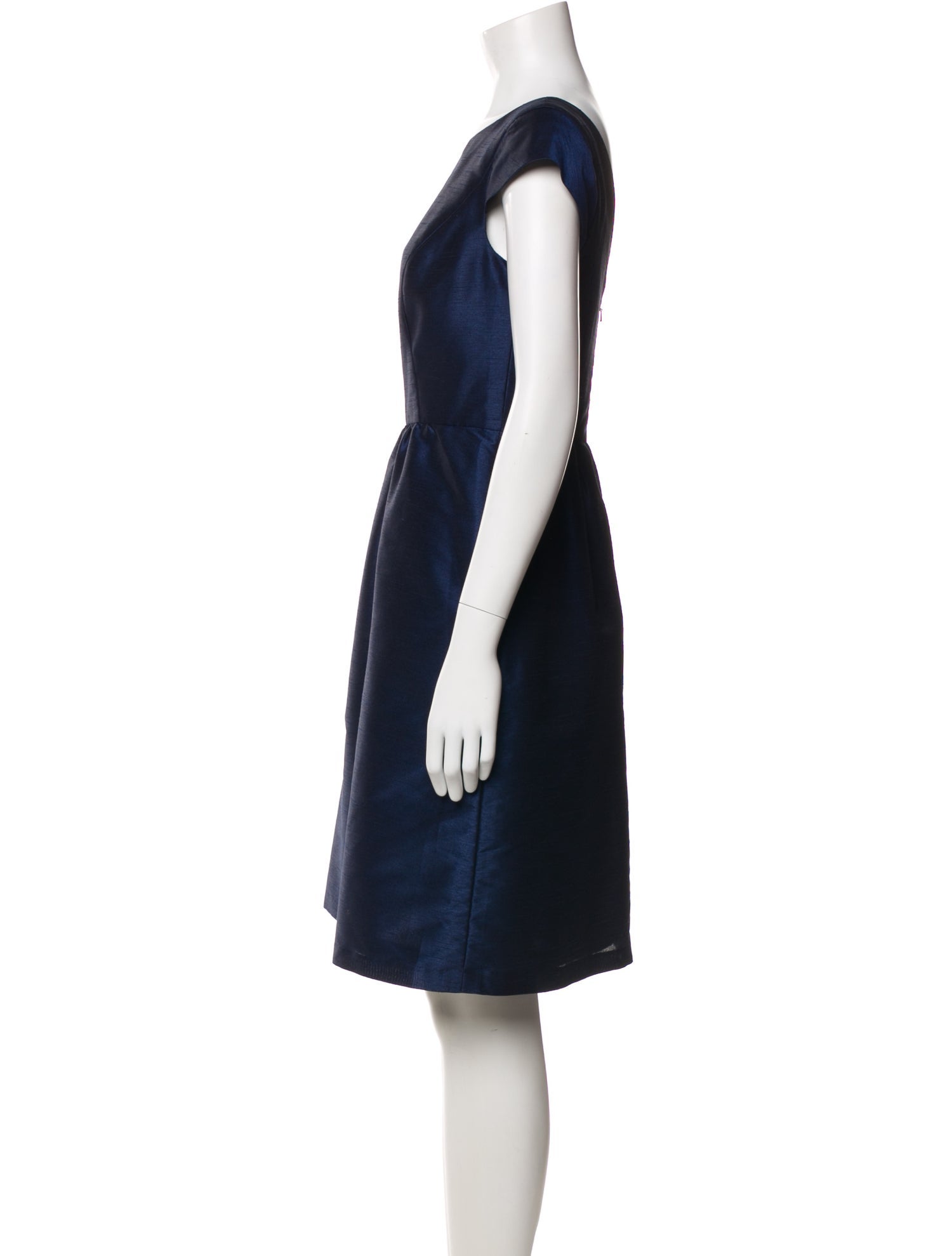 Alfred Sung Bateau Neckline Knee-Length Dress