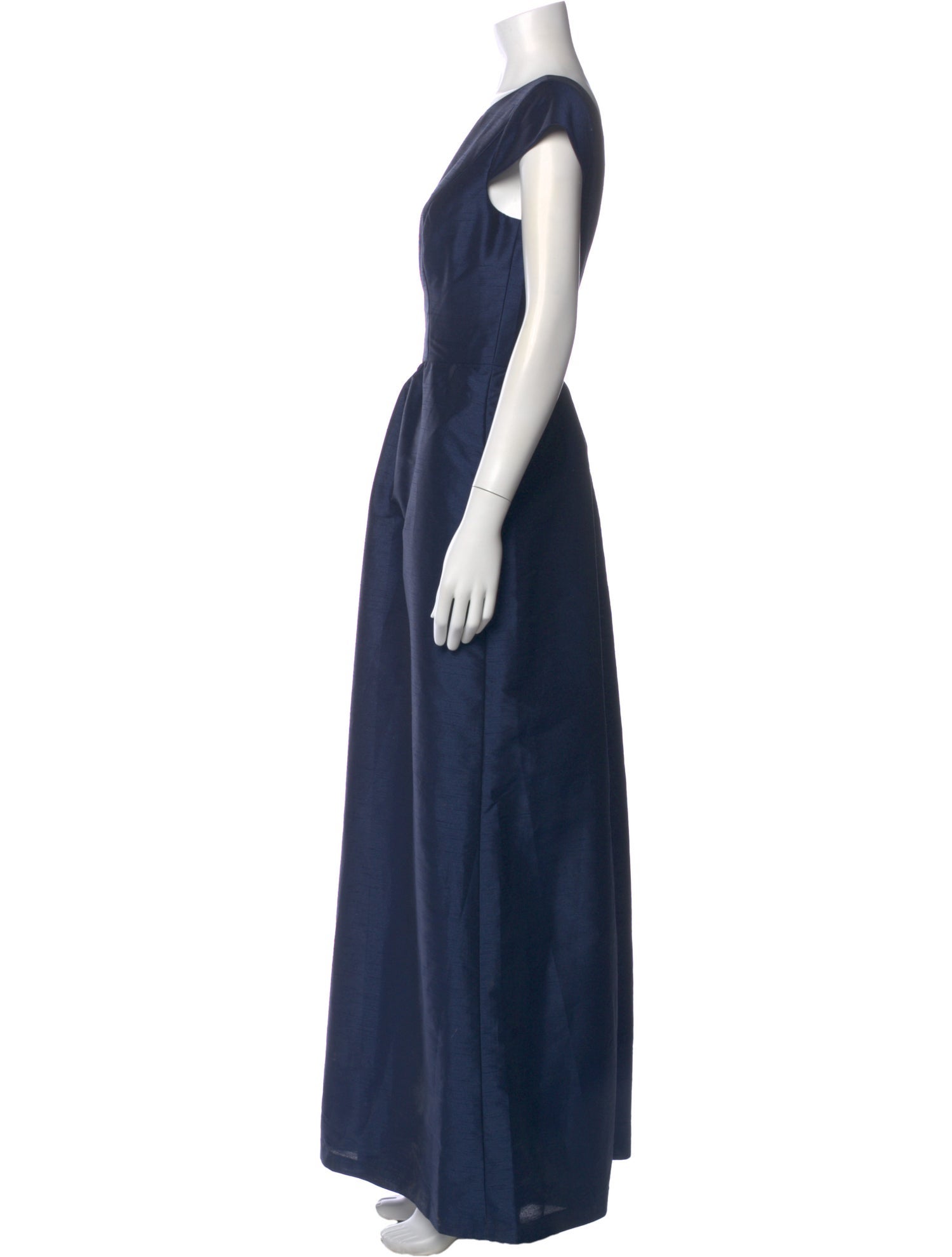 Alfred Sung Bateau Neckline Long Dress