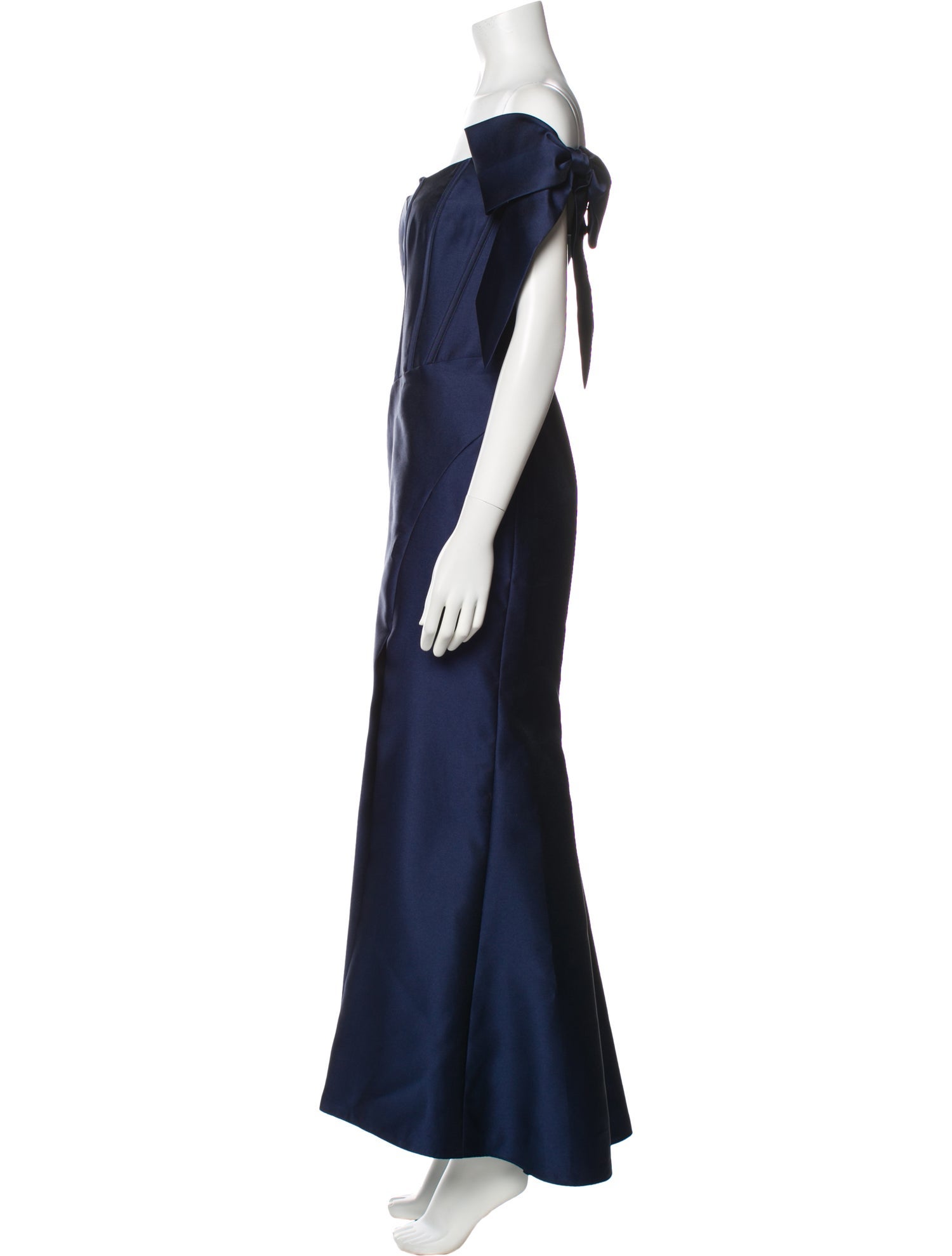 Alfred Sung Off-The-Shoulder Long Dress