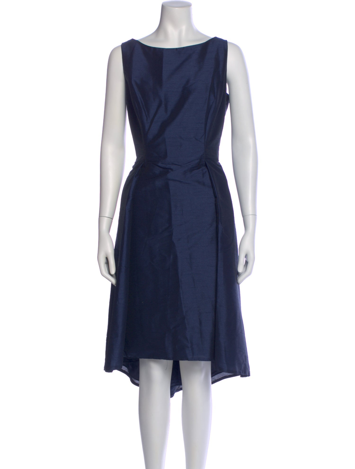 Alfred Sung Bateau Neckline Midi Length Dress