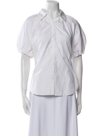ASHLYN Short Sleeve Button-Up Top