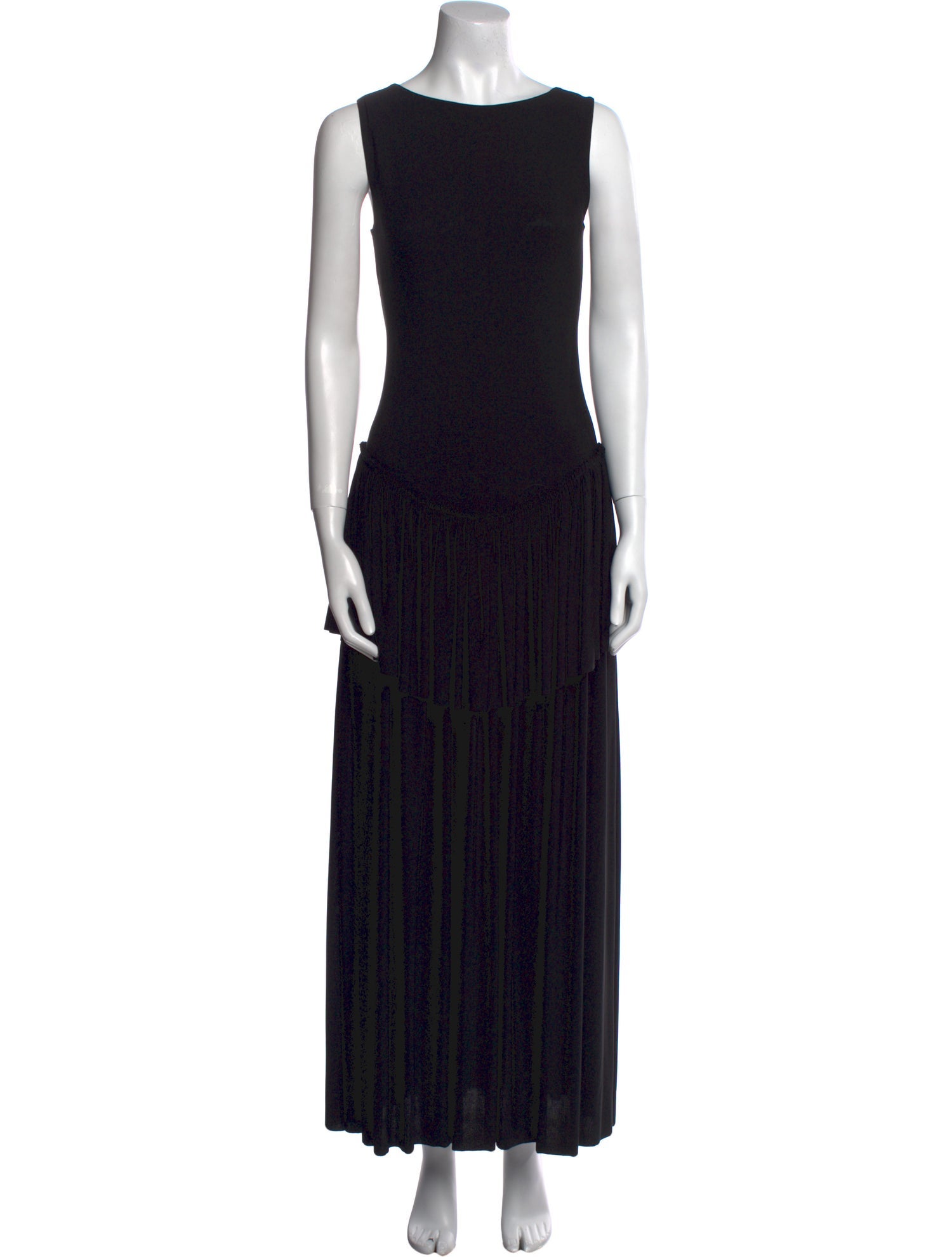 ASHLYN Bateau Neckline Long Dress