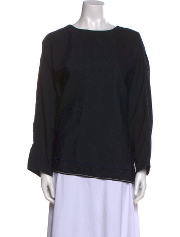 Aodress Tops Wool Bateau Neckline Sweatshirt L