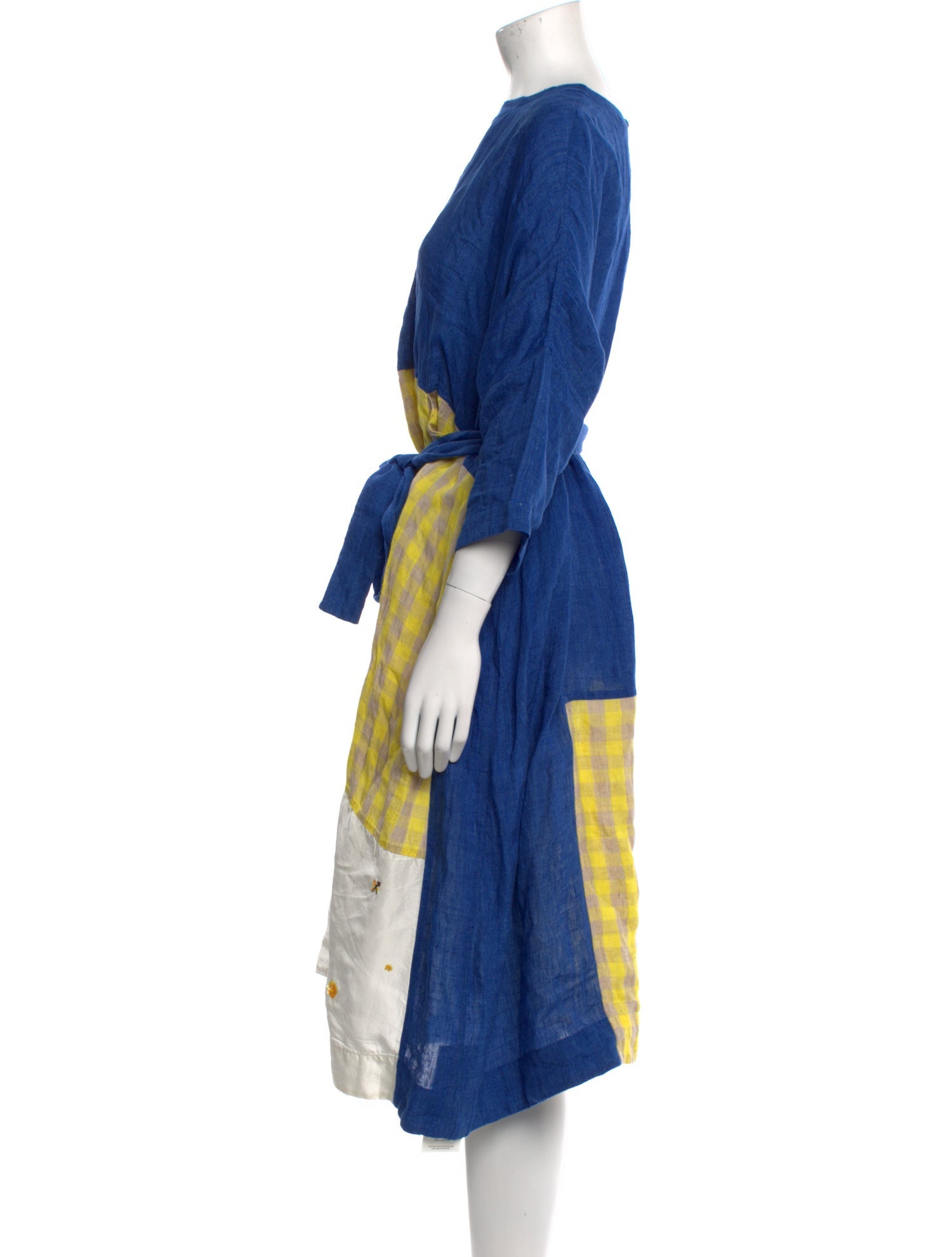 Aodress Linen Knee-Length Dress