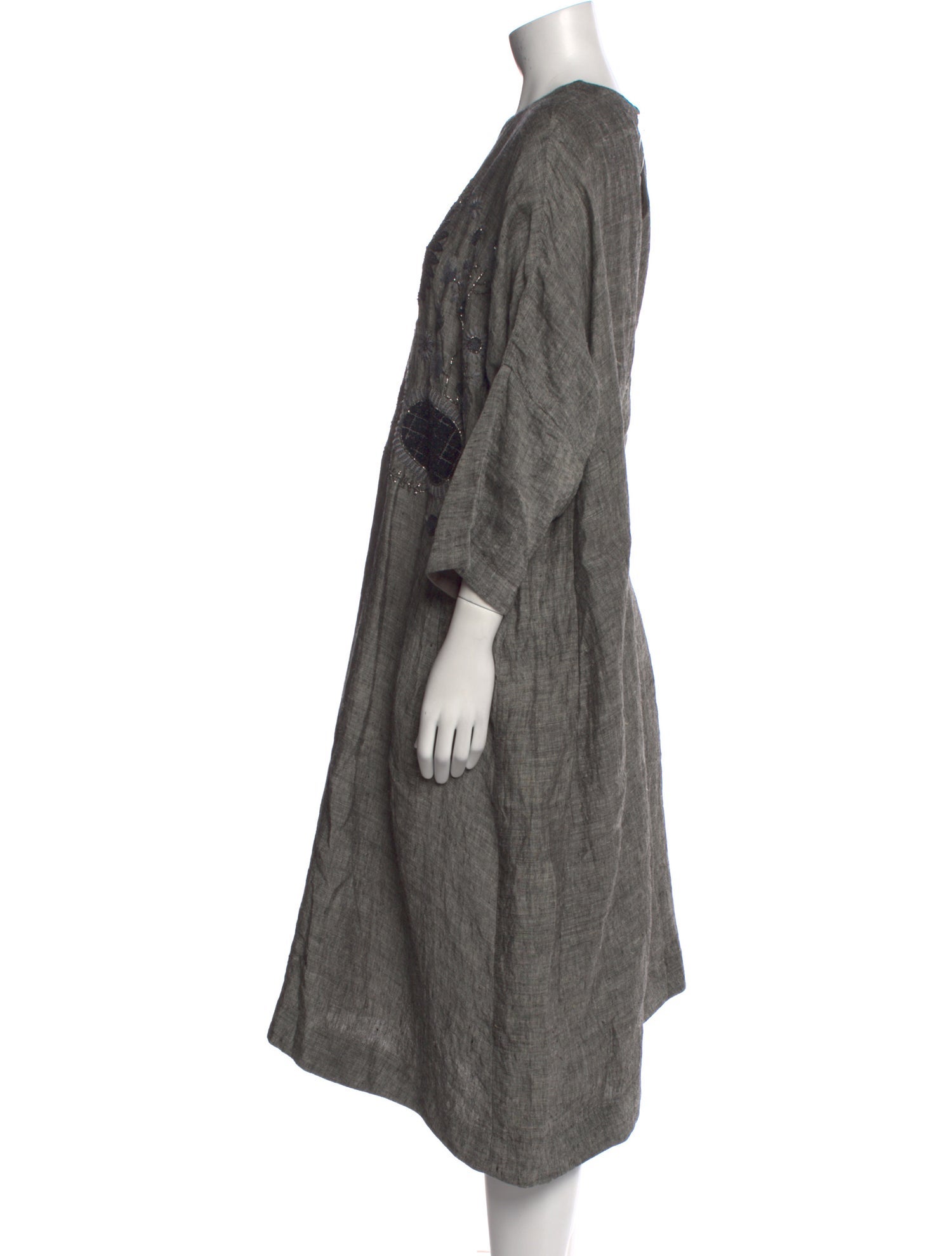 Aodress Linen Midi Length Dress