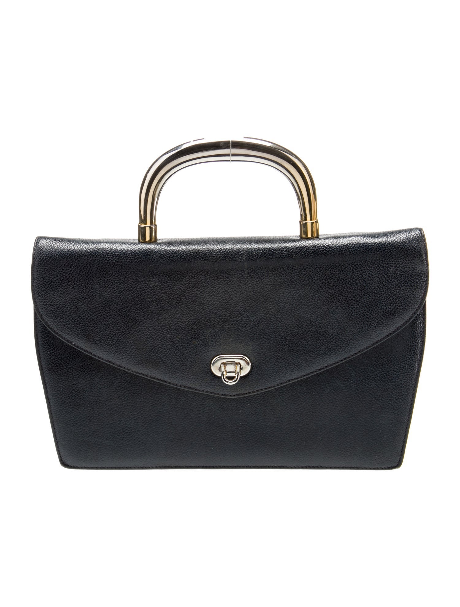 Asprey Leather Top Handle Bag