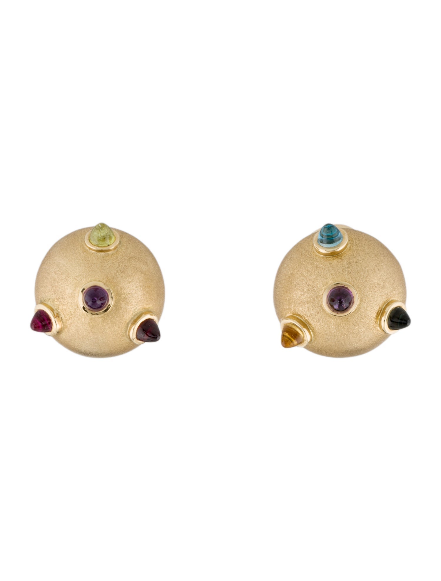 Asprey 18K Multistone Cosmic Ausum Sputnik Earrings