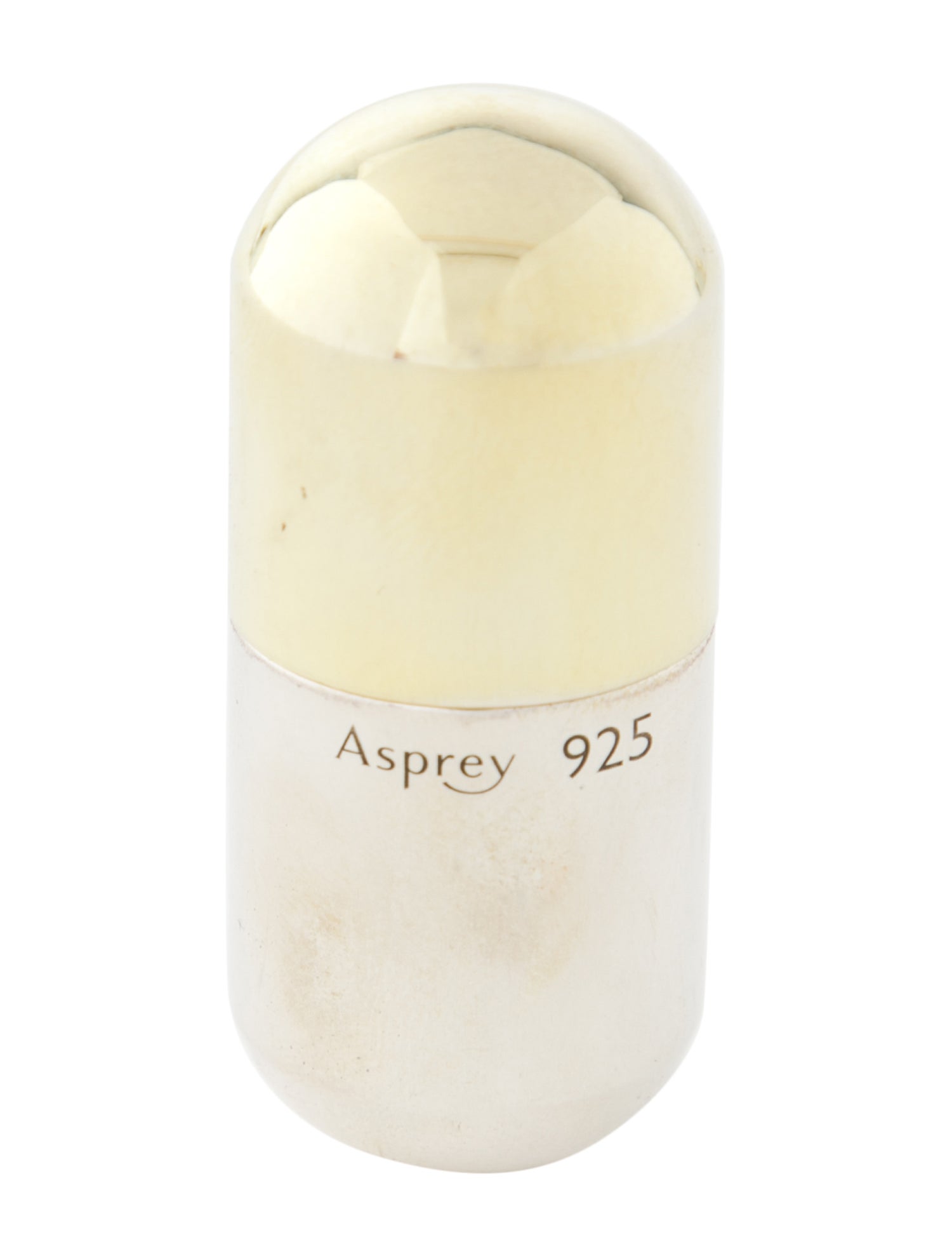 Asprey Sterling & Vermeil Capsule Pill Box
