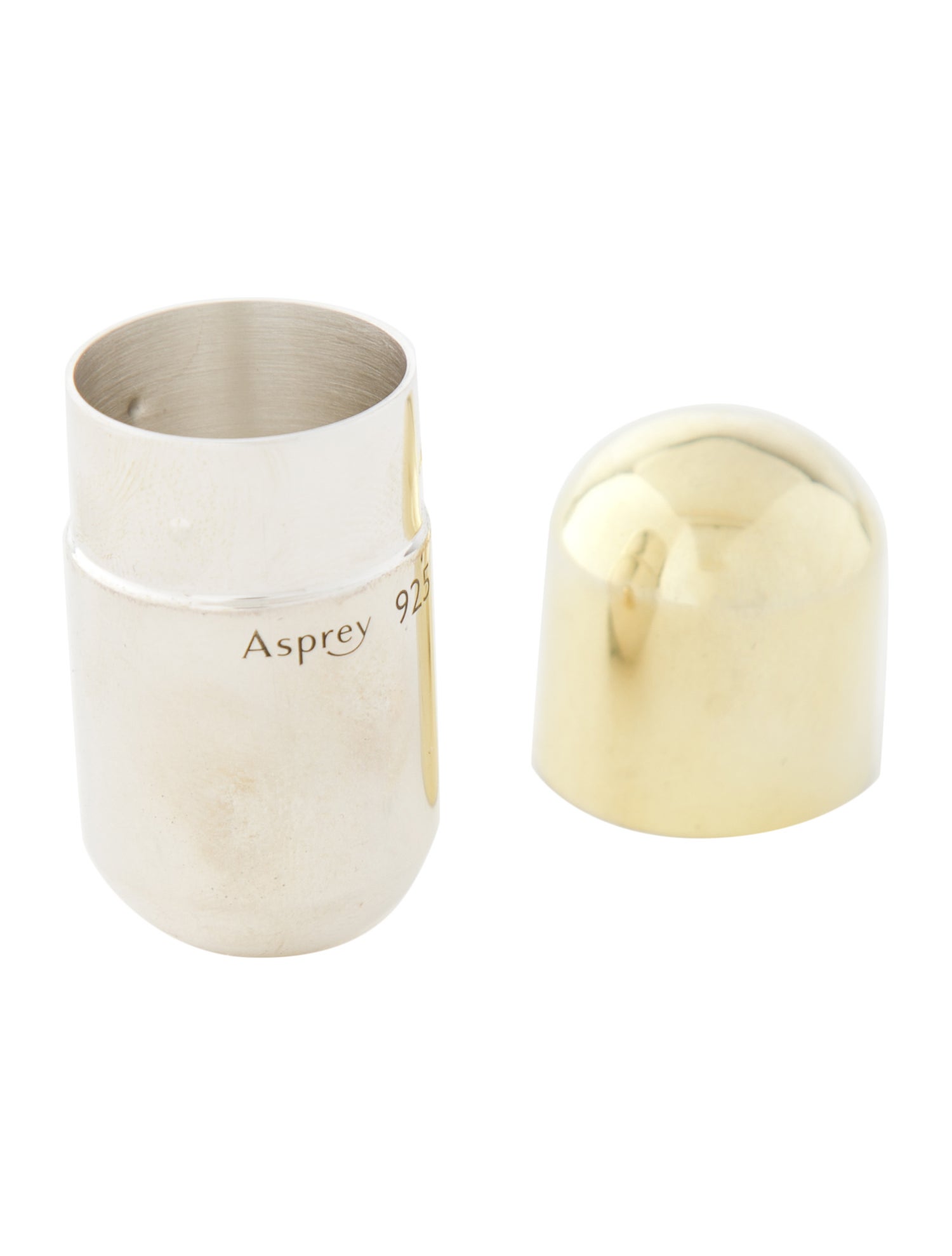 Asprey Sterling & Vermeil Capsule Pill Box
