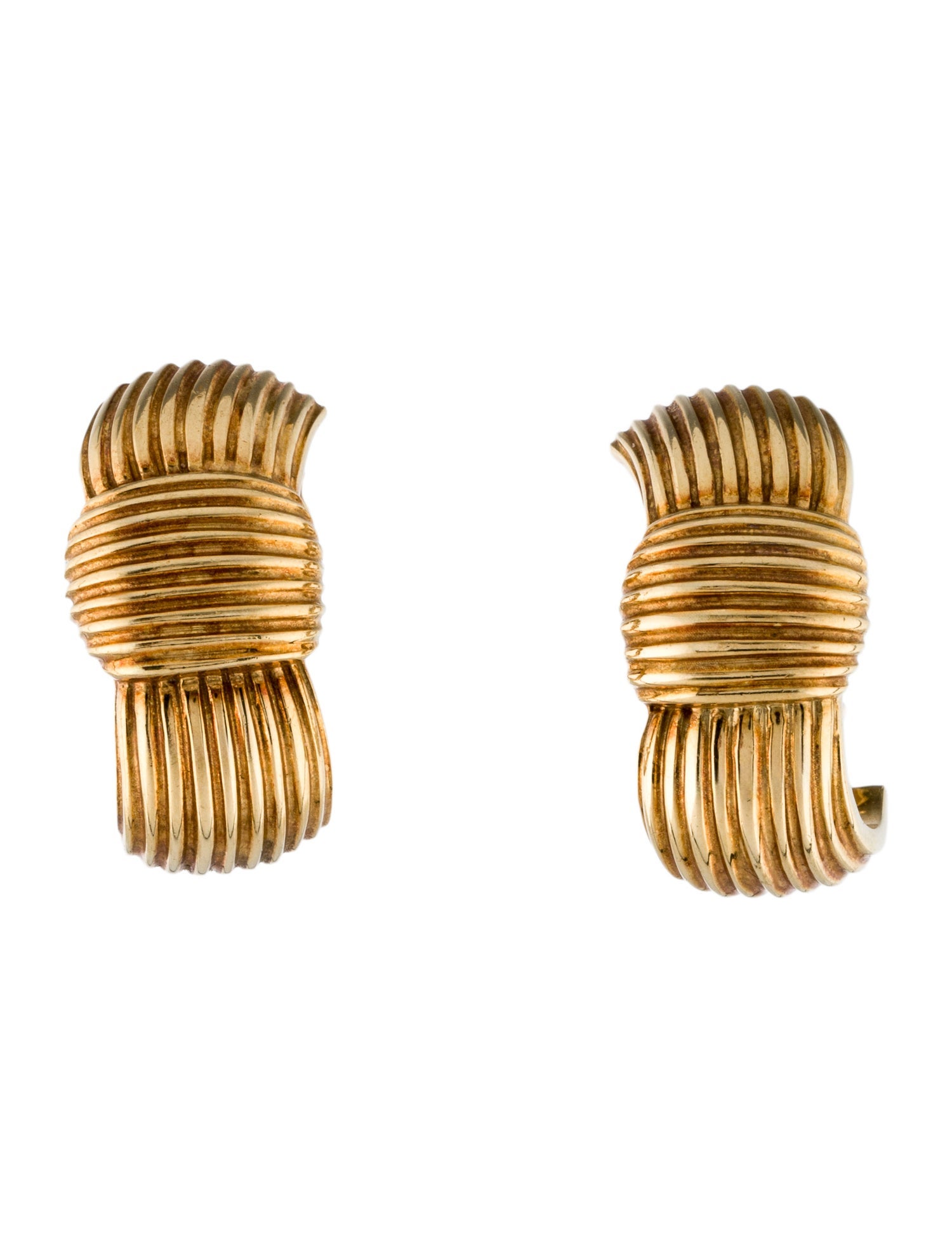 Asprey 18K Sclupted Earclips