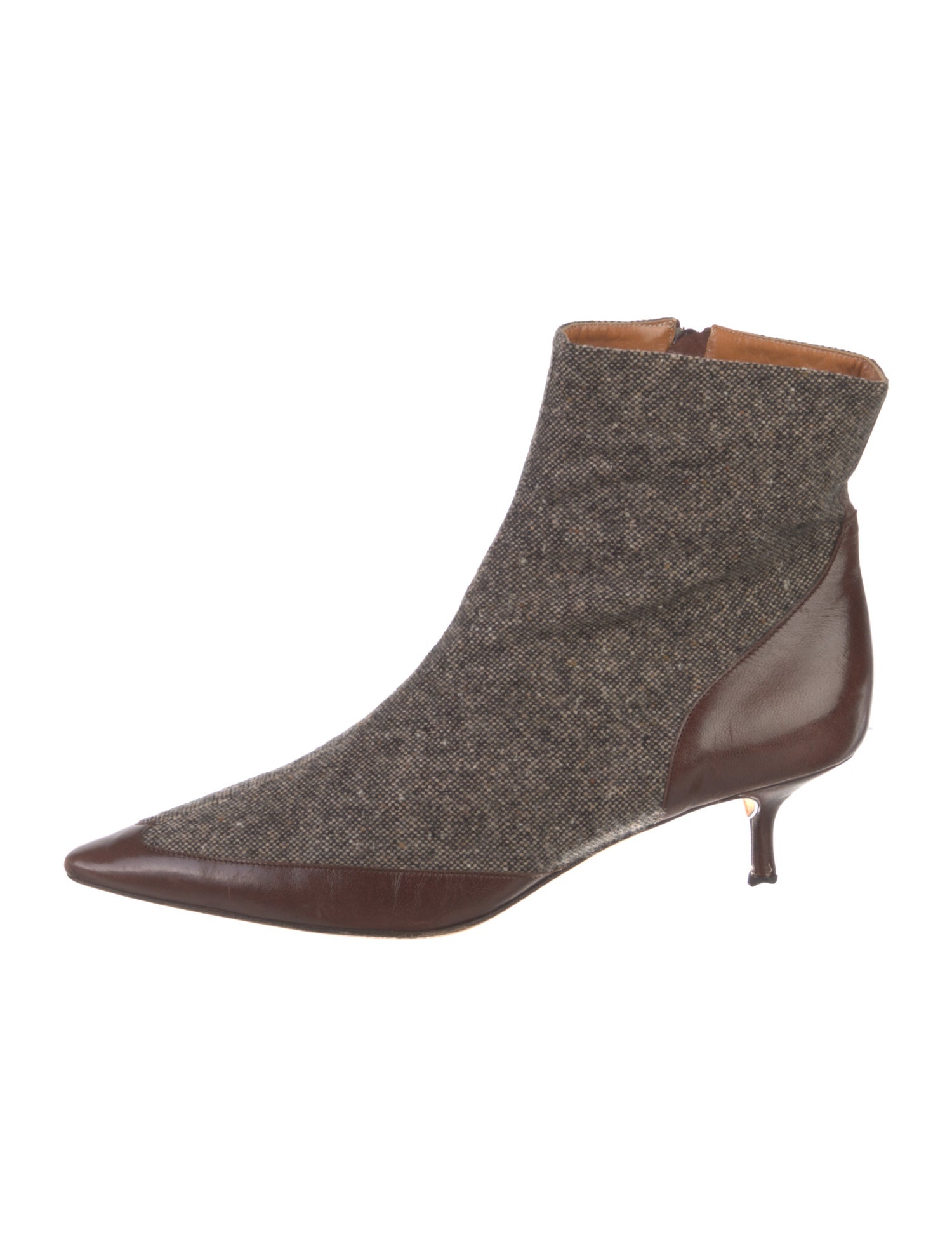 Asprey Colorblock Pattern Leather Trim Embellishment Sock Boots