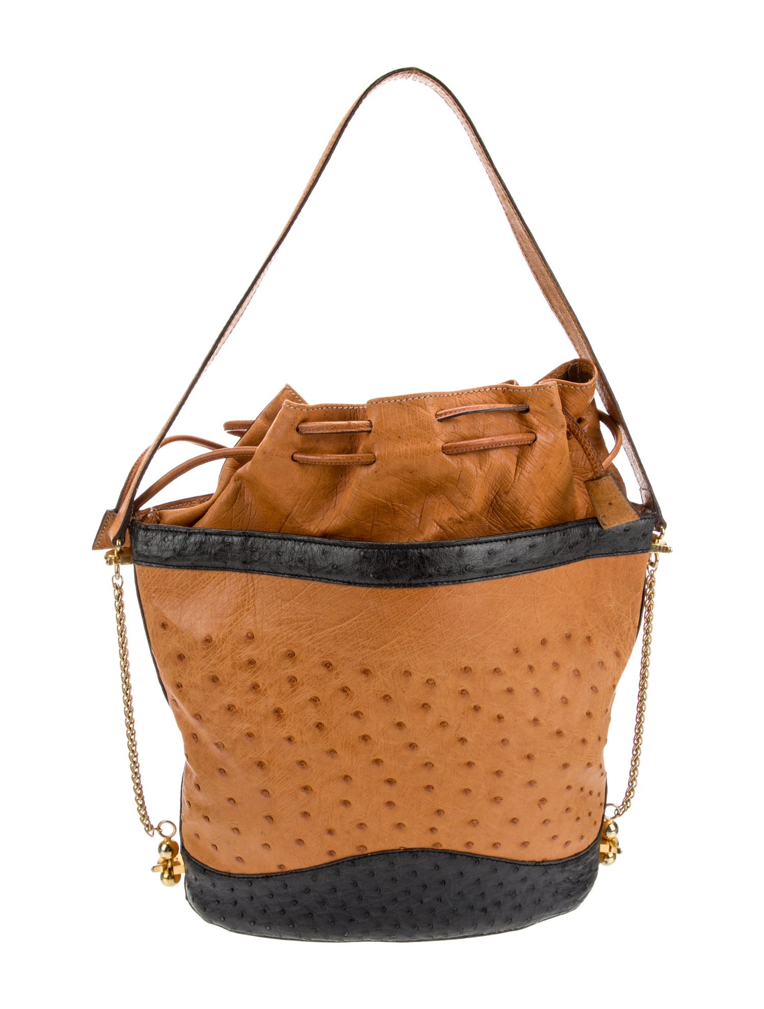 Asprey Ostrich Shoulder Bag