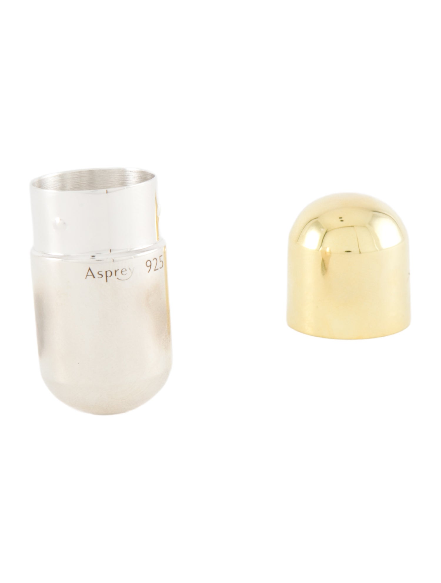 Asprey Sterling & Vermeil Capsule Pill Box
