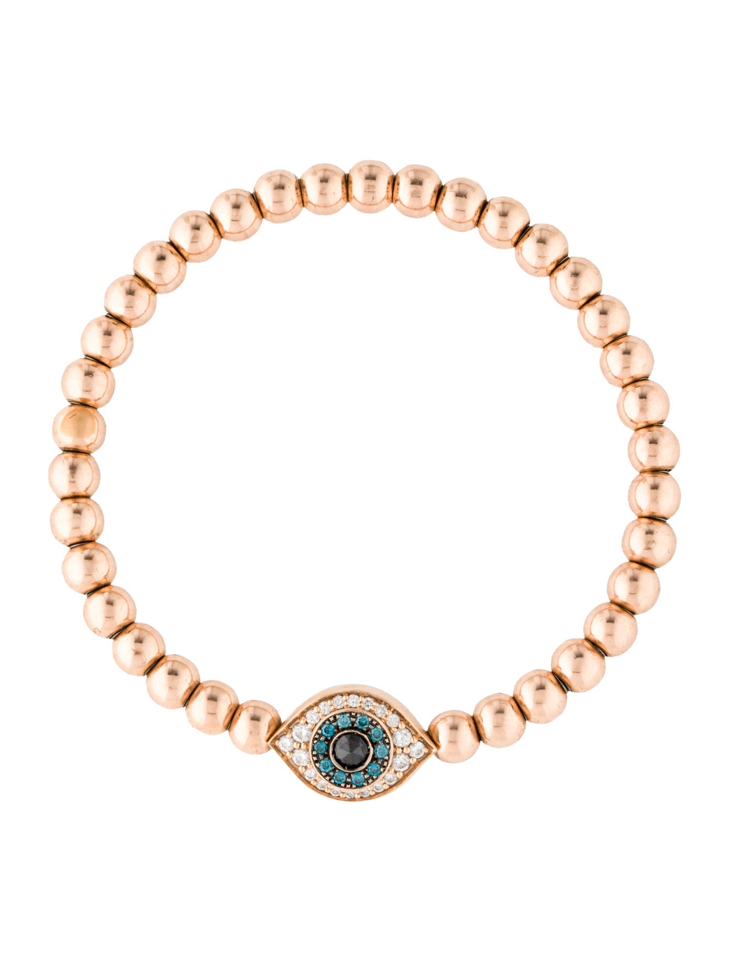 Asprey 14K Diamond & Spinel Evil Eye Bangle Bracelet