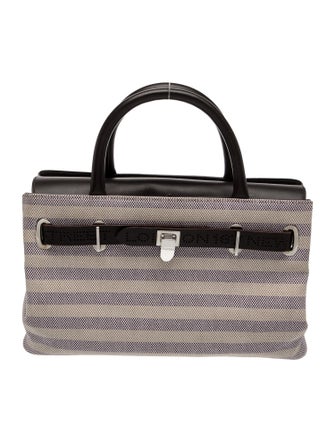 Asprey Canvas Top Handle Bag