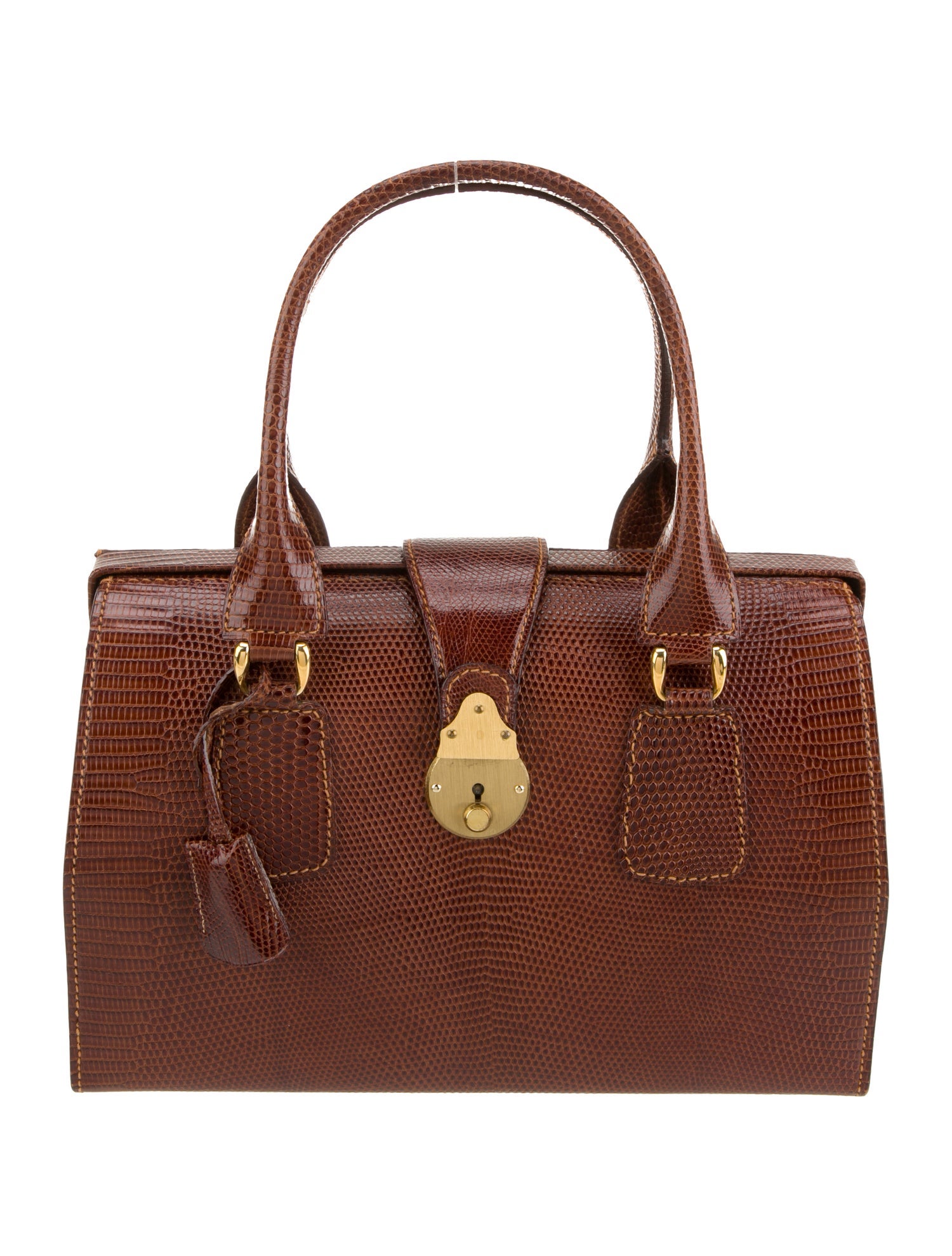 Asprey Lizard Top Handle Bag