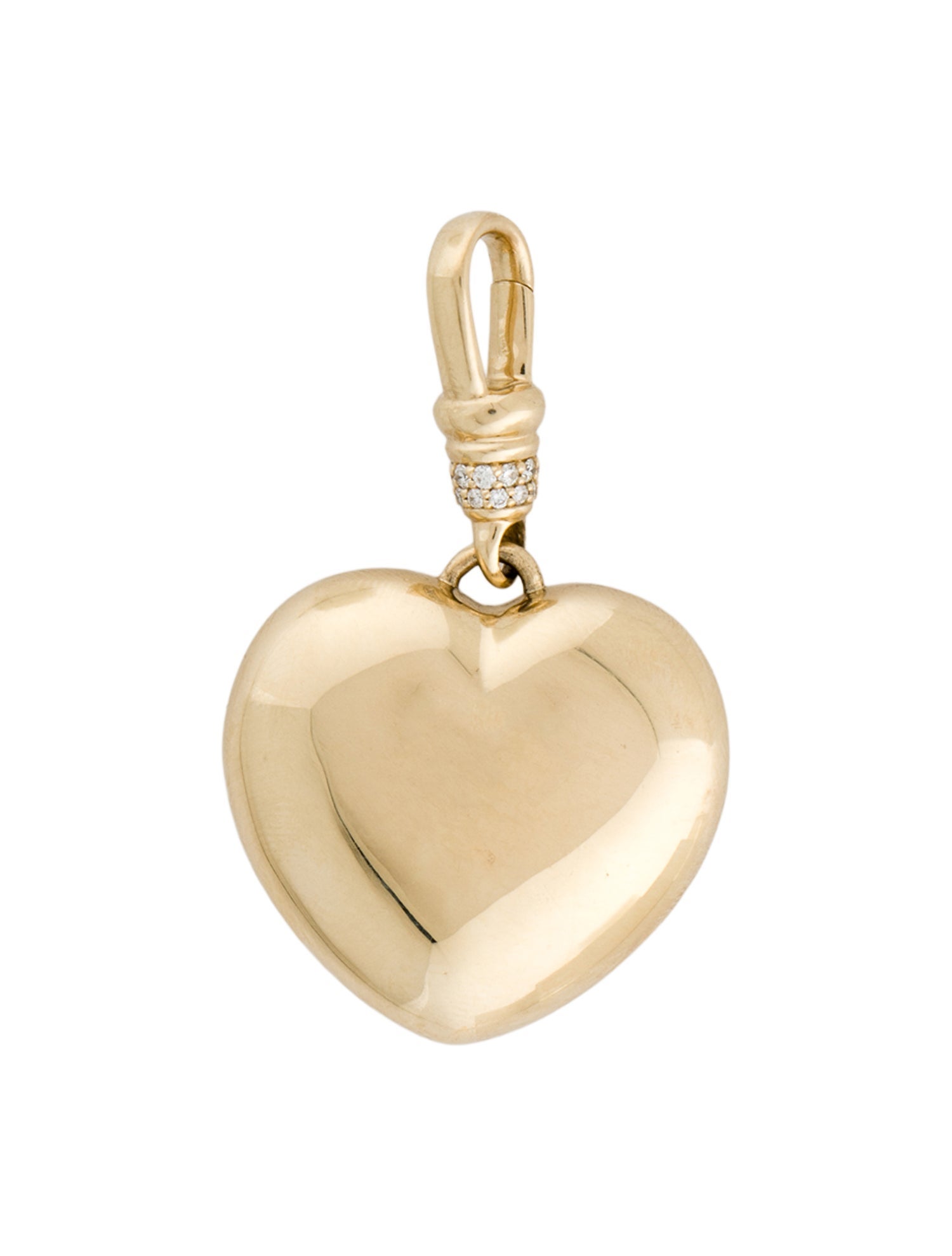 Asprey 14K Diamond Heart Pendant