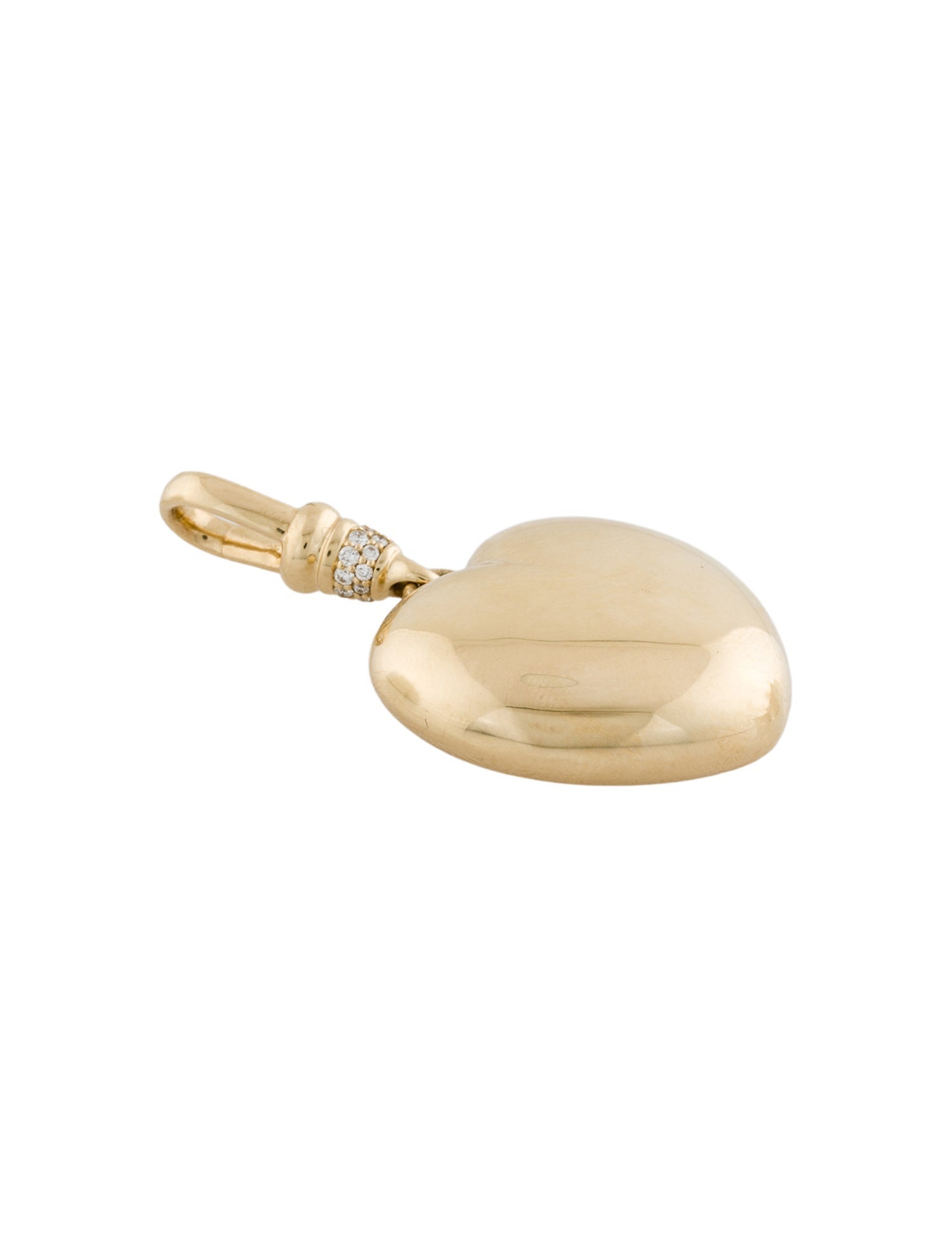 Asprey 14K Diamond Heart Pendant