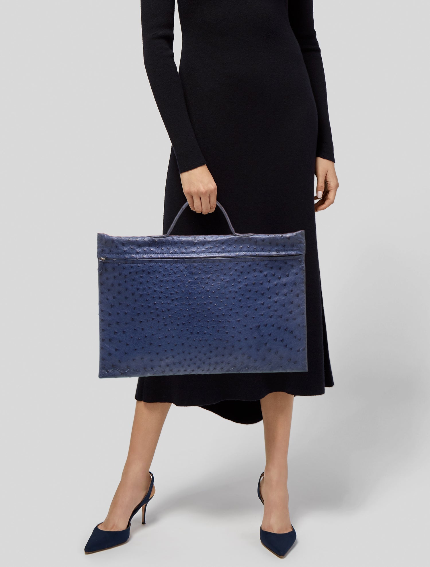 Asprey Ostrich Garment Bag