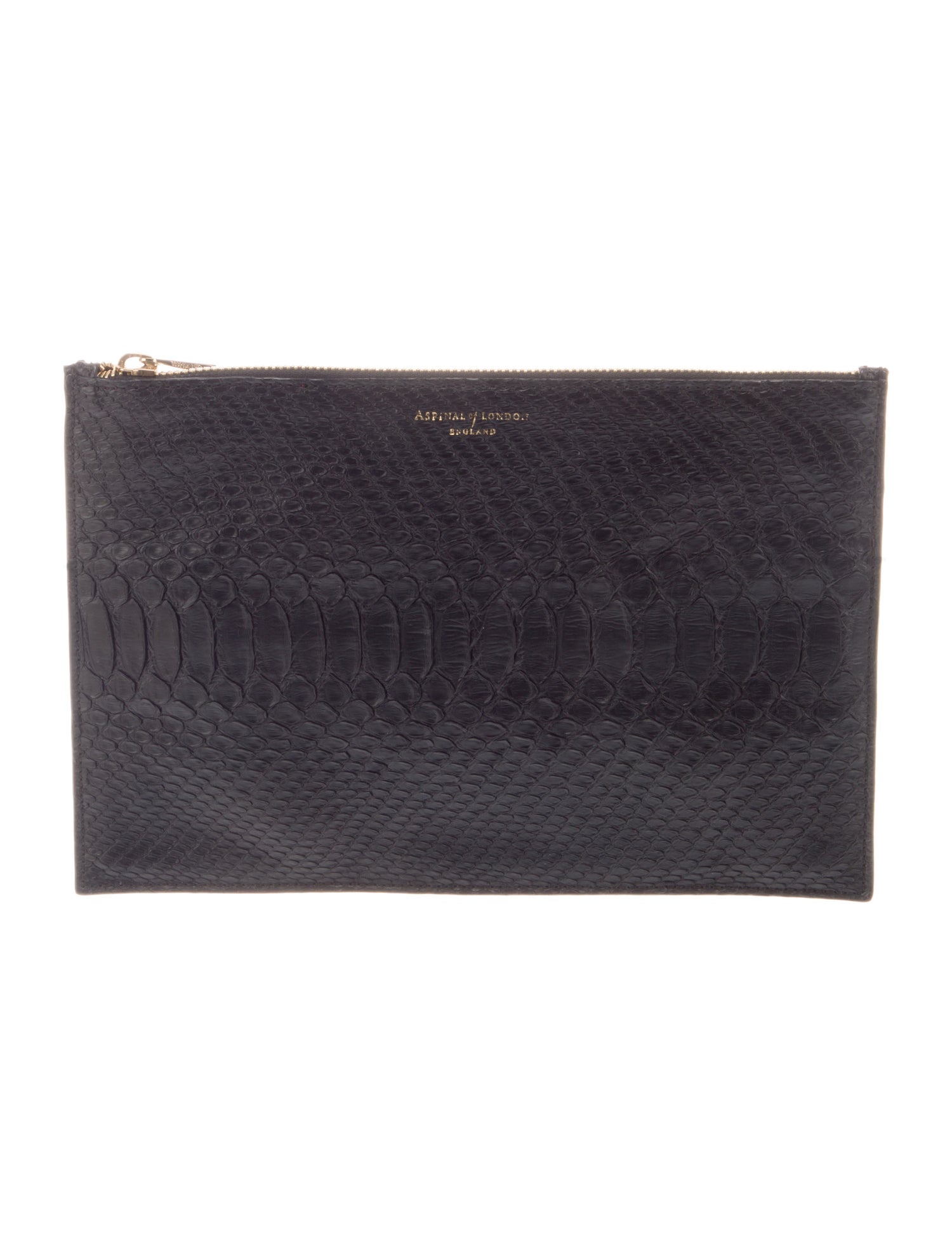 Aspinal of London Snakeskin Clutch