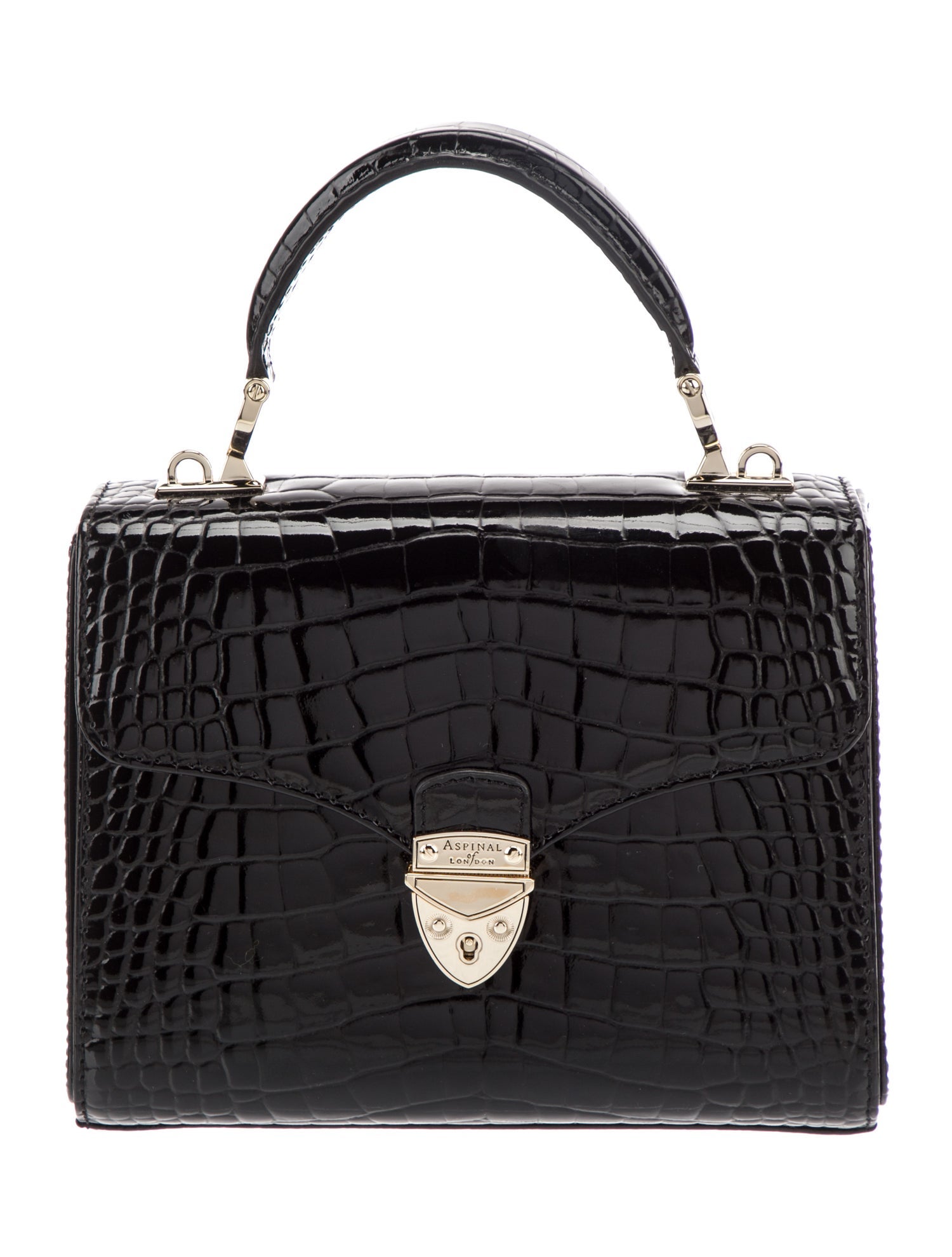 Aspinal of London Embossed Leather Top Handle Bag