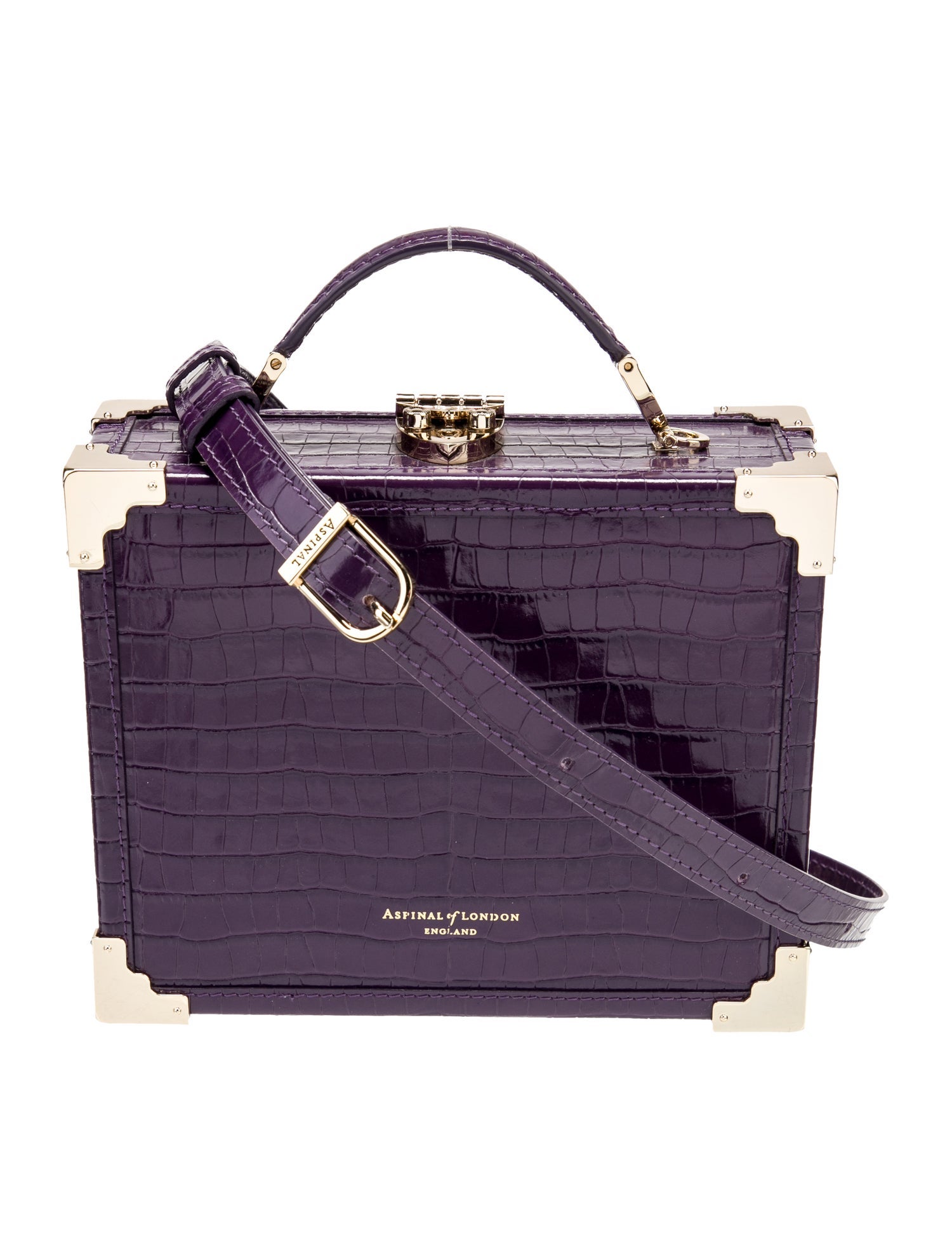 Aspinal of London Embossed Leather Top Handle Bag