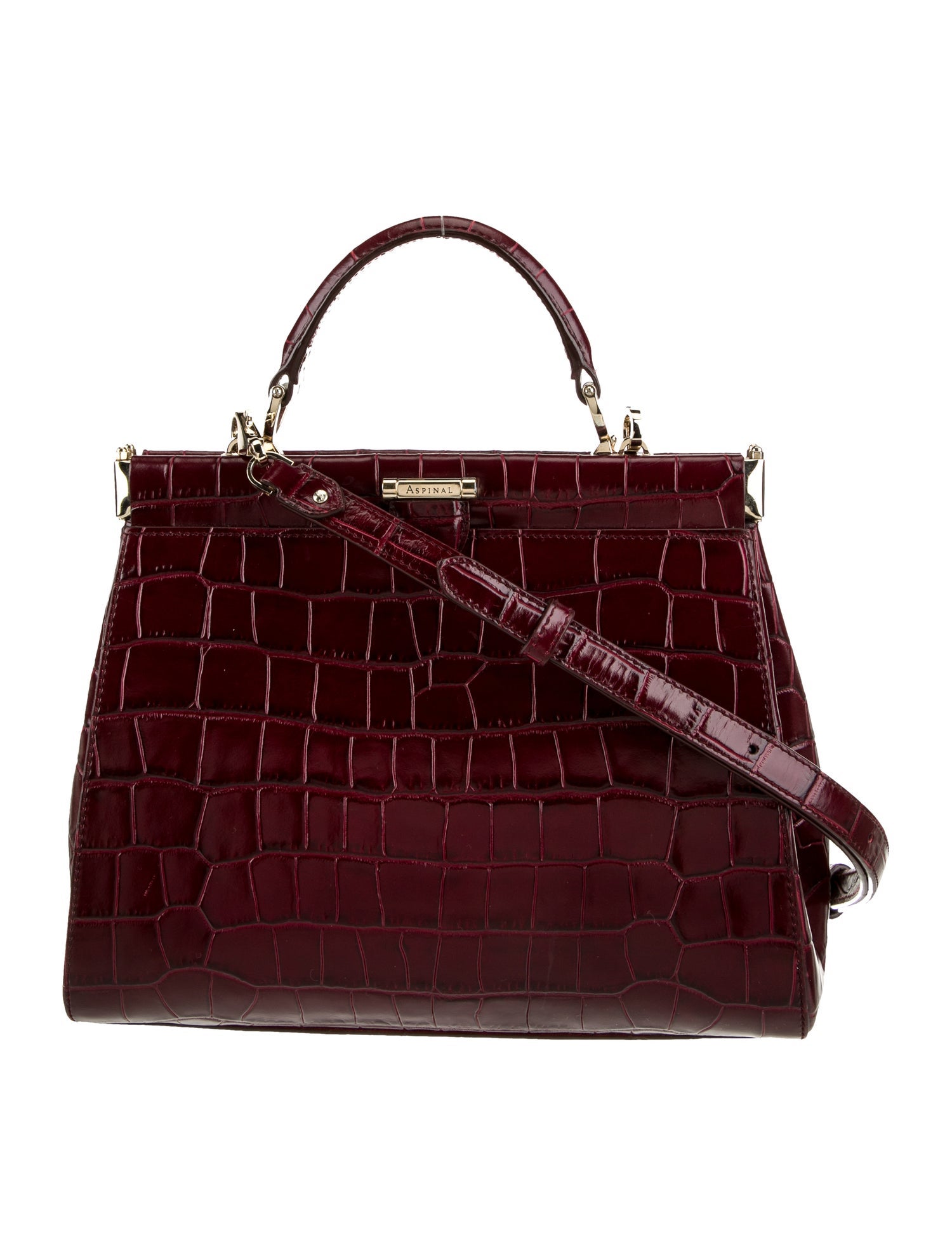 Aspinal of London Embossed Leather Top Handle Bag