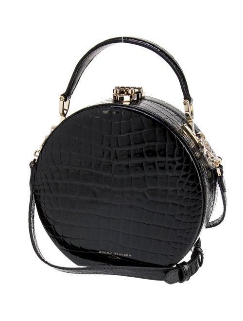 Aspinal of London Embossed Leather Top Handle Bag