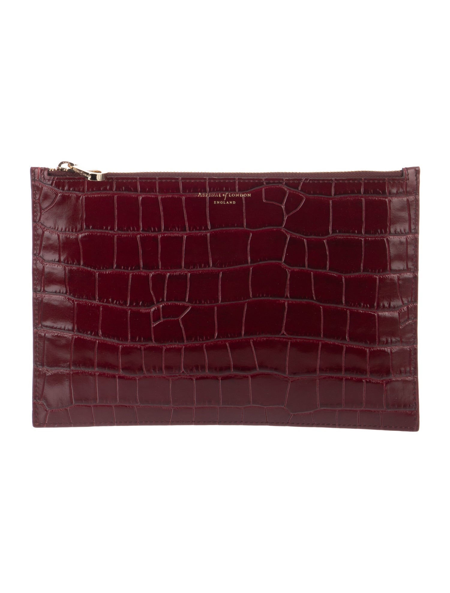 Aspinal of London Embossed Leather Clutch