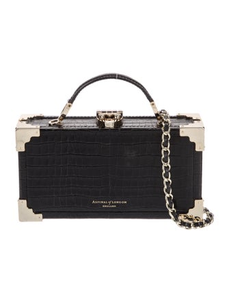 Aspinal of London Embossed Leather Top Handle Bag