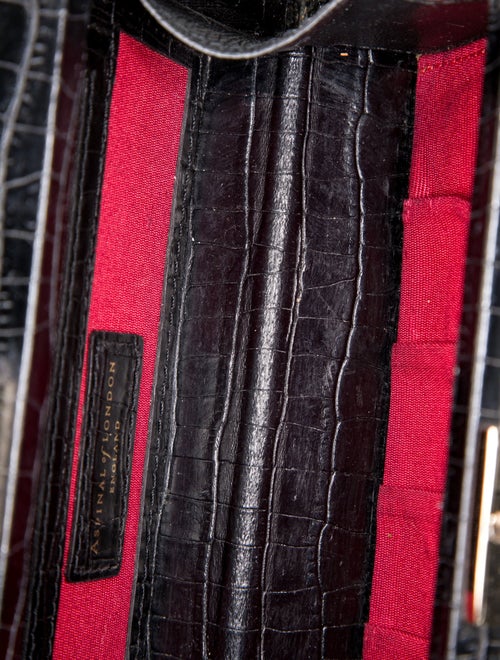 Aspinal of London Embossed Leather Top Handle Bag