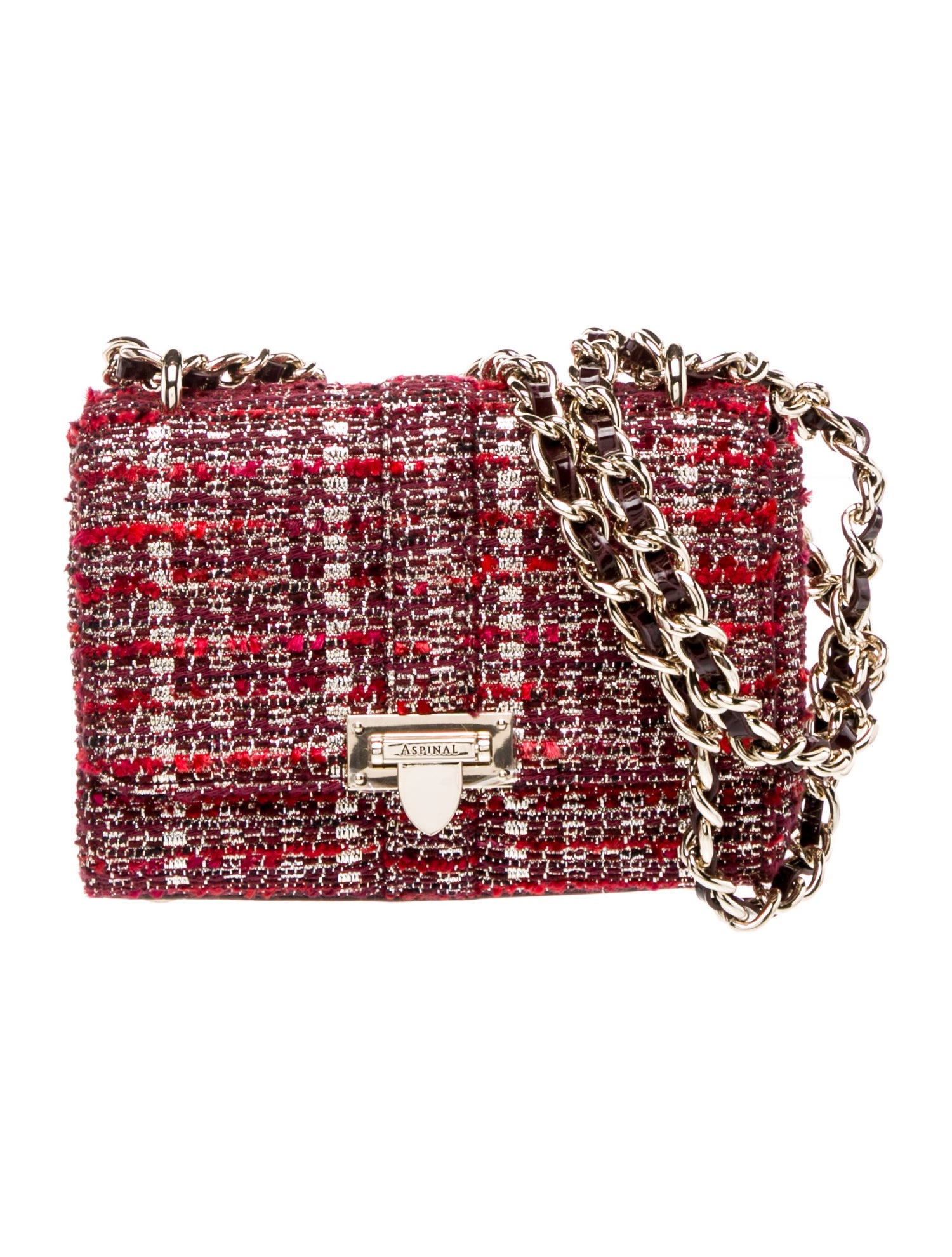 Aspinal of London Tweed Crossbody Bag