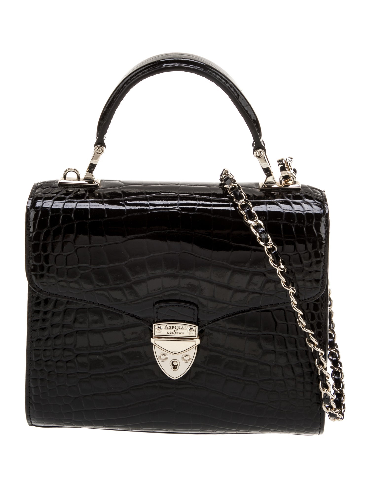 Aspinal of London Patent Leather Top Handle Bag