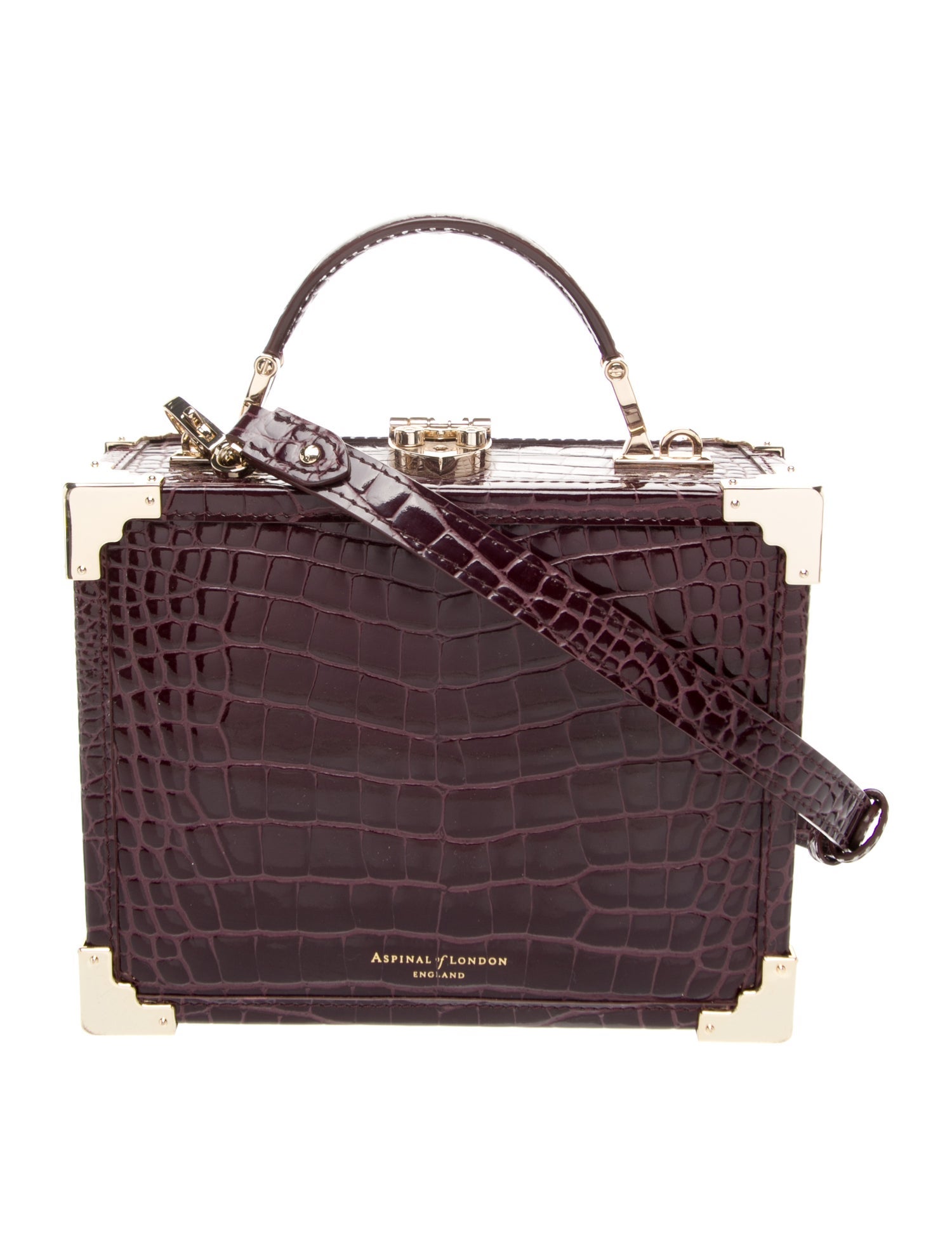 Aspinal of London Embossed Leather Top Handle Bag