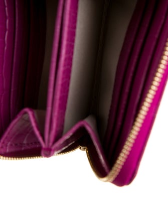 Aspinal of London Crocodile Compact Wallet