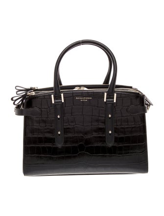 Aspinal of London Embossed Leather Top Handle Bag