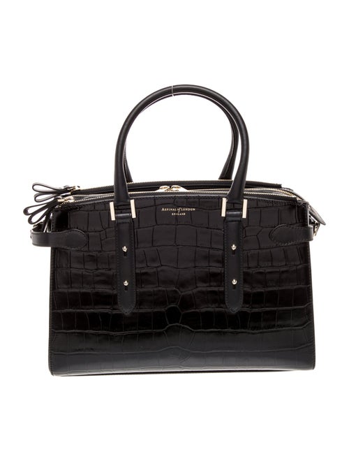 Aspinal of London Embossed Leather Top Handle Bag