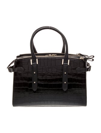 Aspinal of London Embossed Leather Top Handle Bag