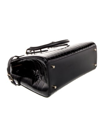 Aspinal of London Embossed Leather Top Handle Bag