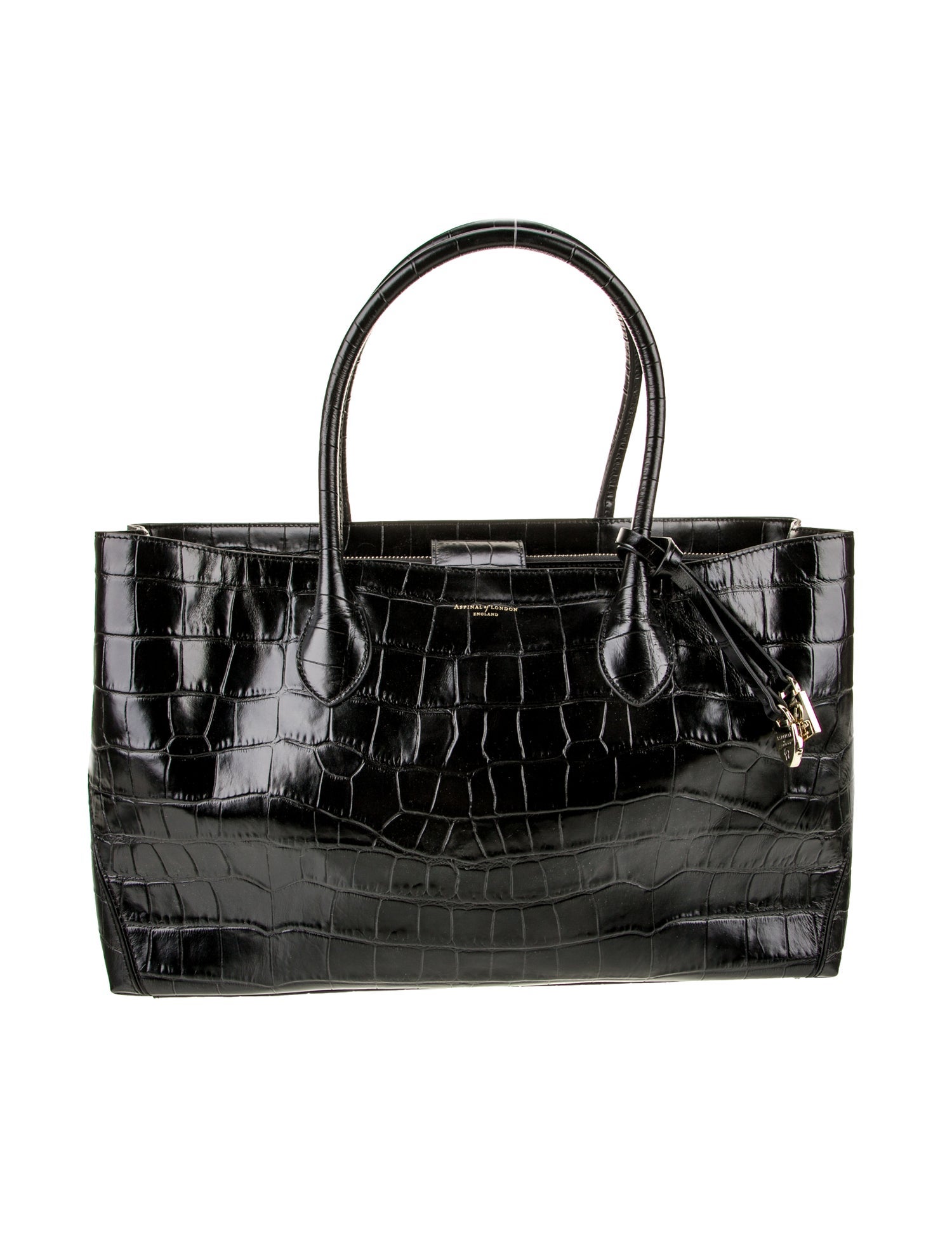 Aspinal of London Embossed Leather Top Handle Bag