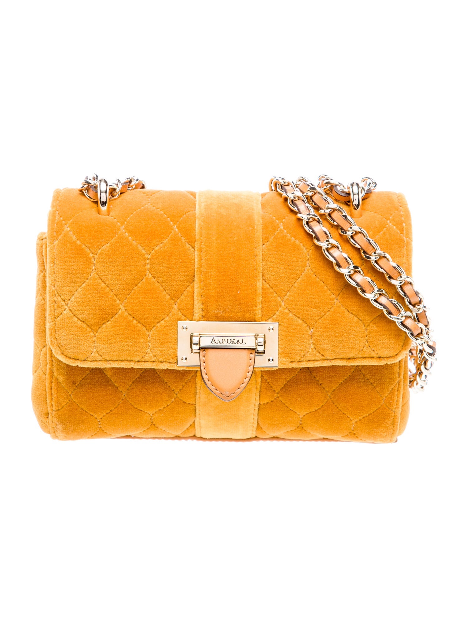 Aspinal of London Velvet Shoulder Bag