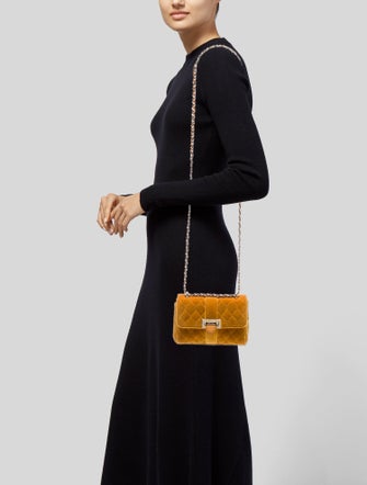 Aspinal of London Velvet Shoulder Bag