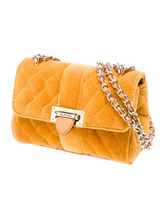 Aspinal of London Velvet Shoulder Bag