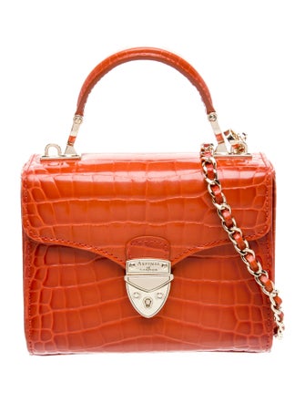 Aspinal of London Embossed Leather Shoulder Bag